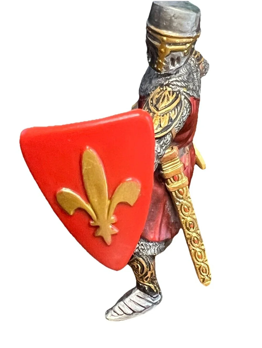 World of Knights SCHLEICH Knight Foot Soldier Sword Shield Hammer 2003 Horse LOT